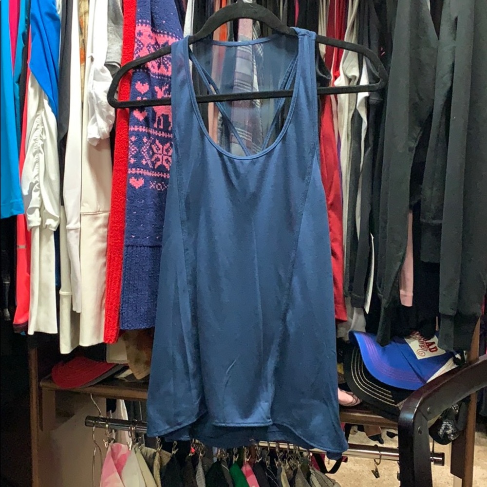 Alo yoga workout top tank blue size large
